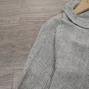 FallStil® - Asymmetrischer Pullover mit langem Ärmel und Schlitz im Quastendesign