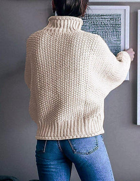 FallStil® - Einfarbiger Pullover mit langen Ärmeln