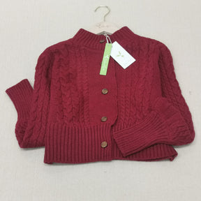HerbstTrend® - Auffälliger roter einfarbiger Pullover mit langen Ärmeln